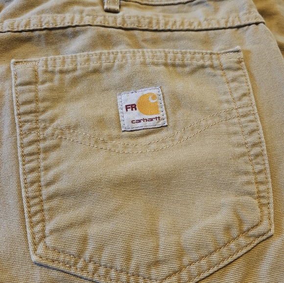Carhartt Men's Tan 5 Pockey Cargo Pants Size 36x32 Original Fit - Picture 6 of 7